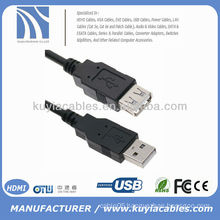 5FT 1.5M USB AM TO AF EXTENSION CABLE USB 2.0 BLACK - Hi-speed data transfer up to 480 Mbps